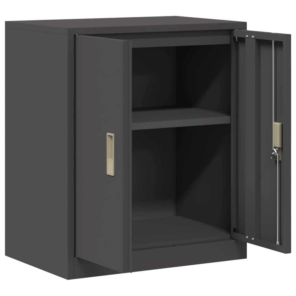 vidaXL Szafka do przechowywania Czarny 60 x 40 x 70 cm Stal