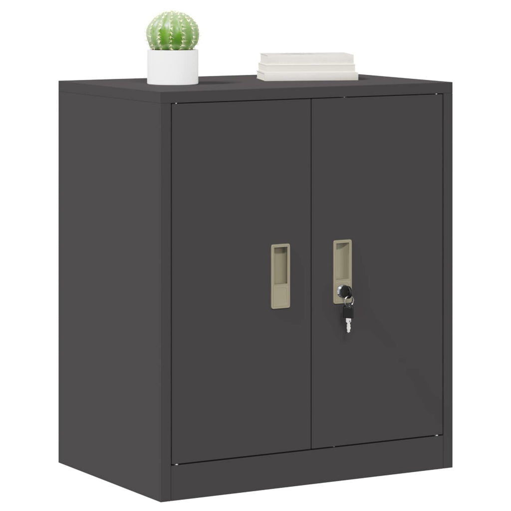 vidaXL Szafka do przechowywania Czarny 60 x 40 x 70 cm Stal