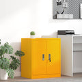 vidaXL Szafka do przechowywania Musztardowy Żółty 60 x 40 x 70 cm Stal