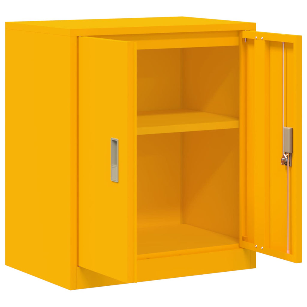 vidaXL Szafka do przechowywania Musztardowy Żółty 60 x 40 x 70 cm Stal