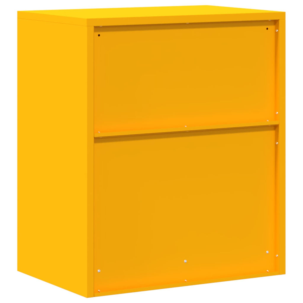 vidaXL Szafka do przechowywania Musztardowy Żółty 60 x 40 x 70 cm Stal