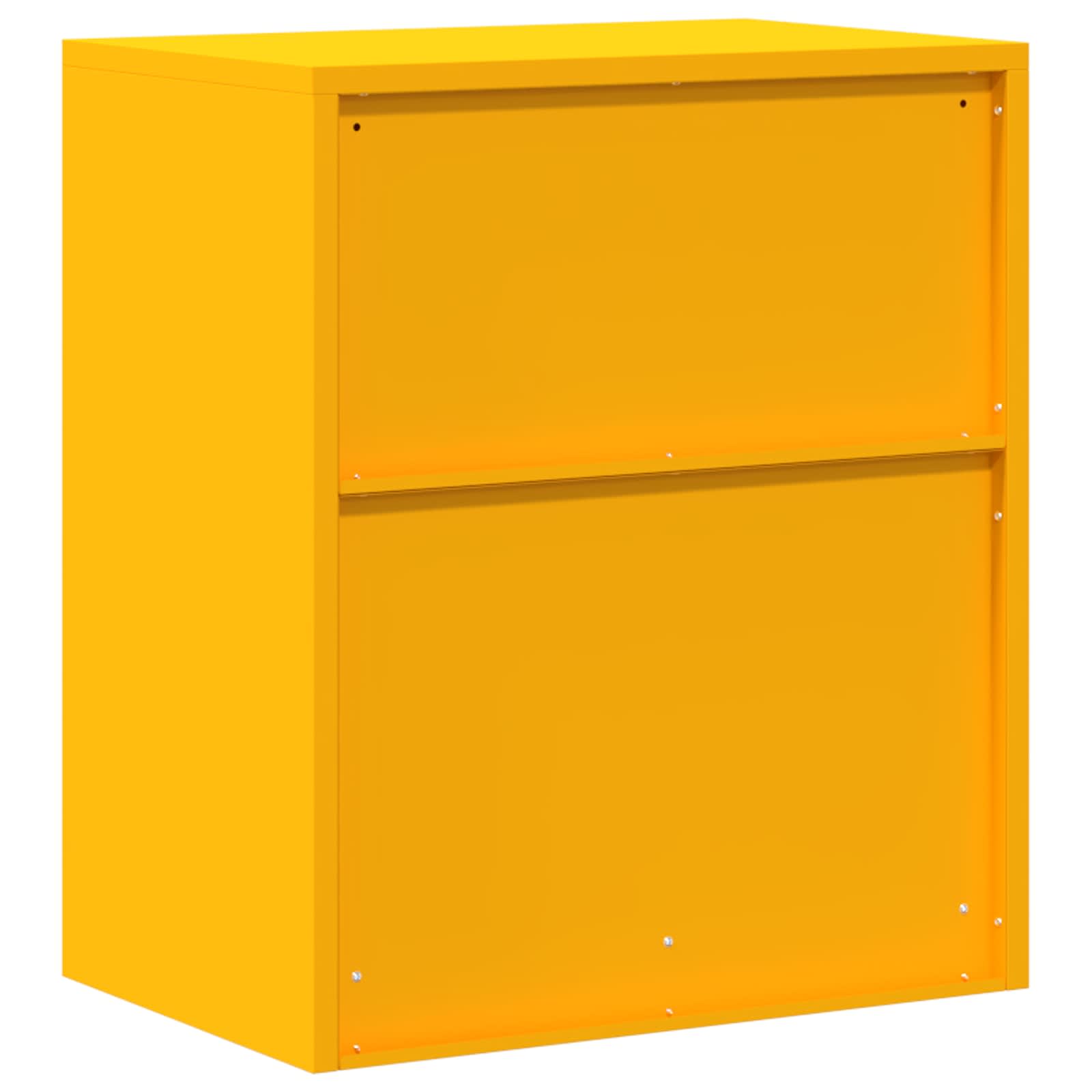 vidaXL Szafka do przechowywania Musztardowy Żółty 60 x 40 x 70 cm Stal