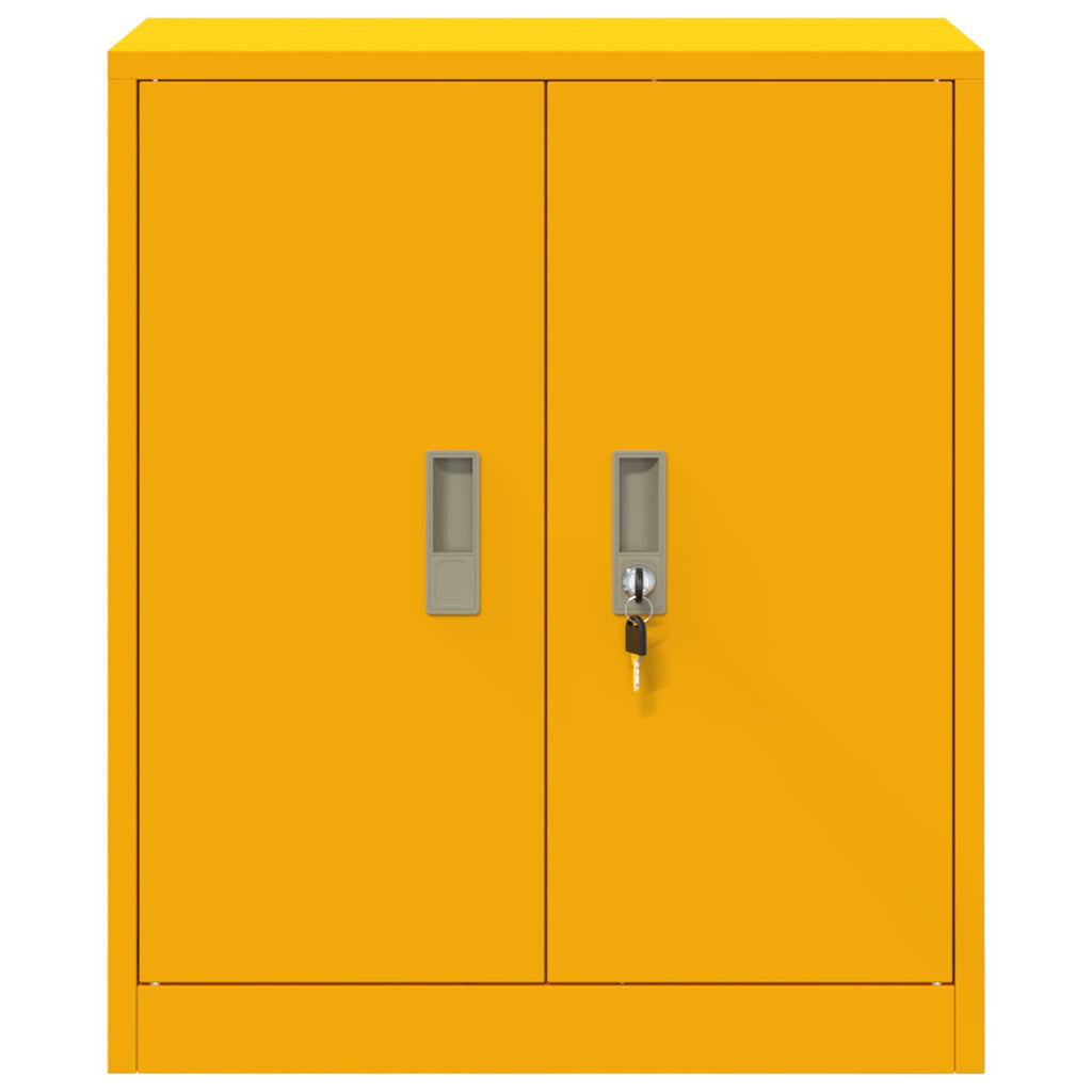 vidaXL Szafka do przechowywania Musztardowy Żółty 60 x 40 x 70 cm Stal