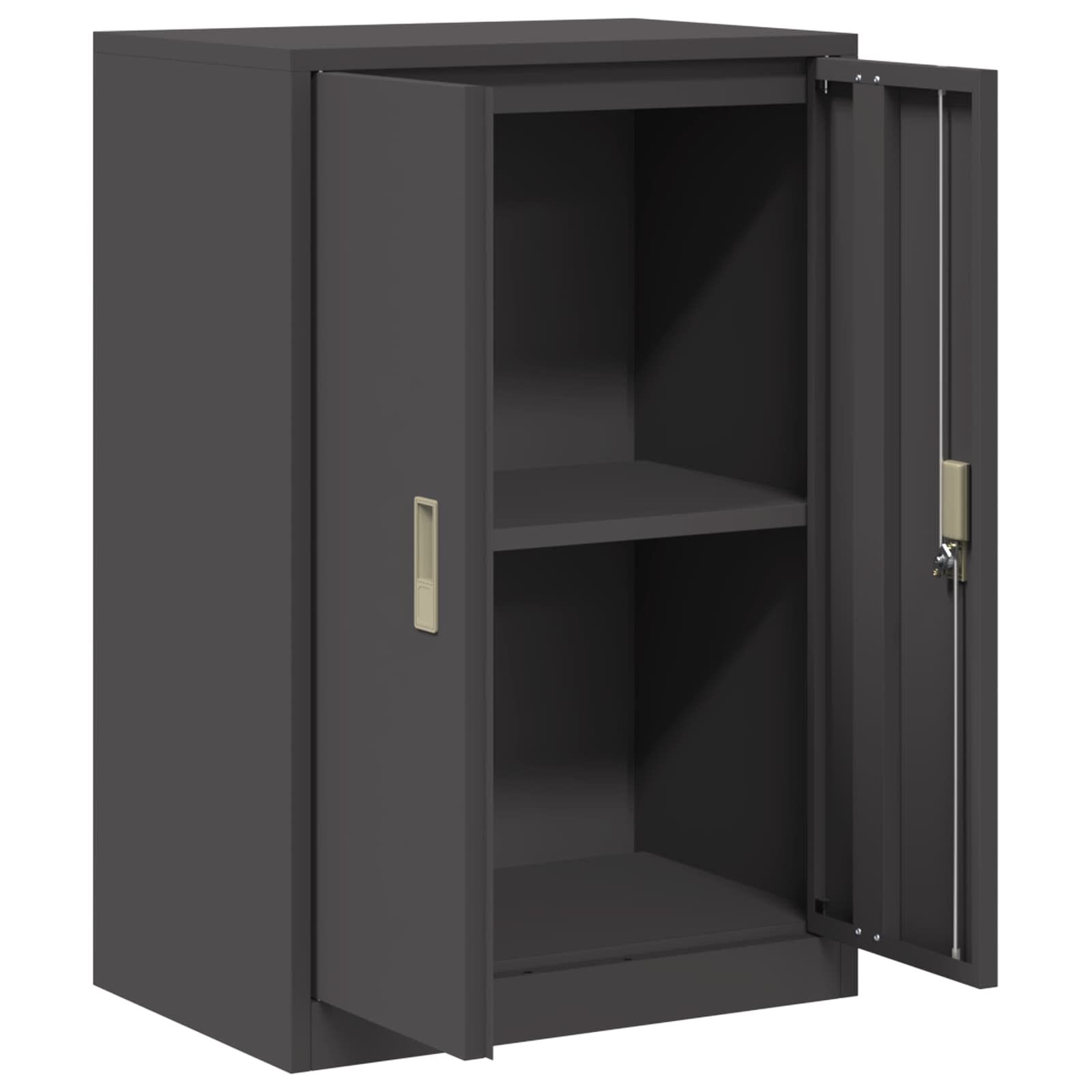 vidaXL Szafka do przechowywania Czarny 60 x 40 x 90 cm Stal