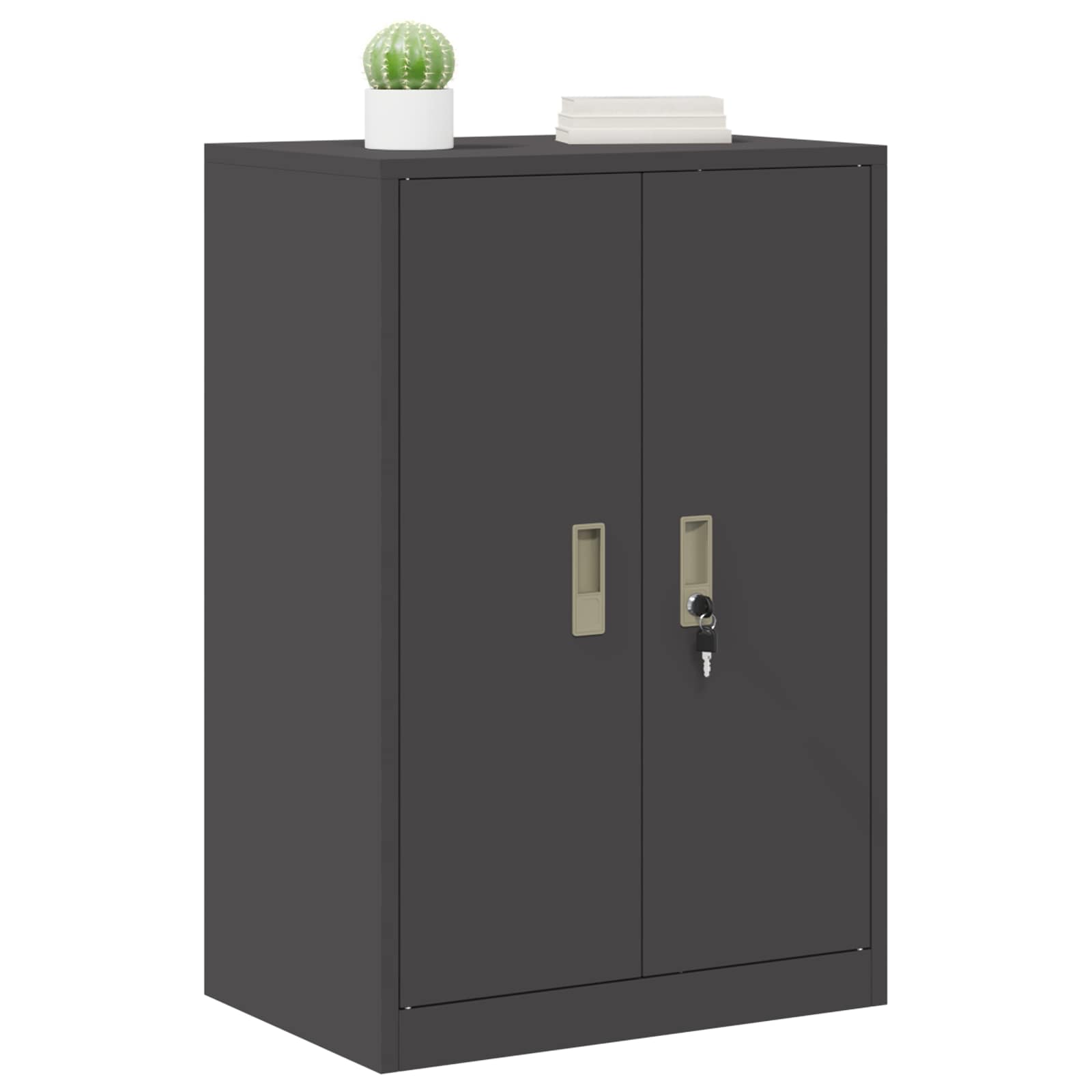 vidaXL Szafka do przechowywania Czarny 60 x 40 x 90 cm Stal