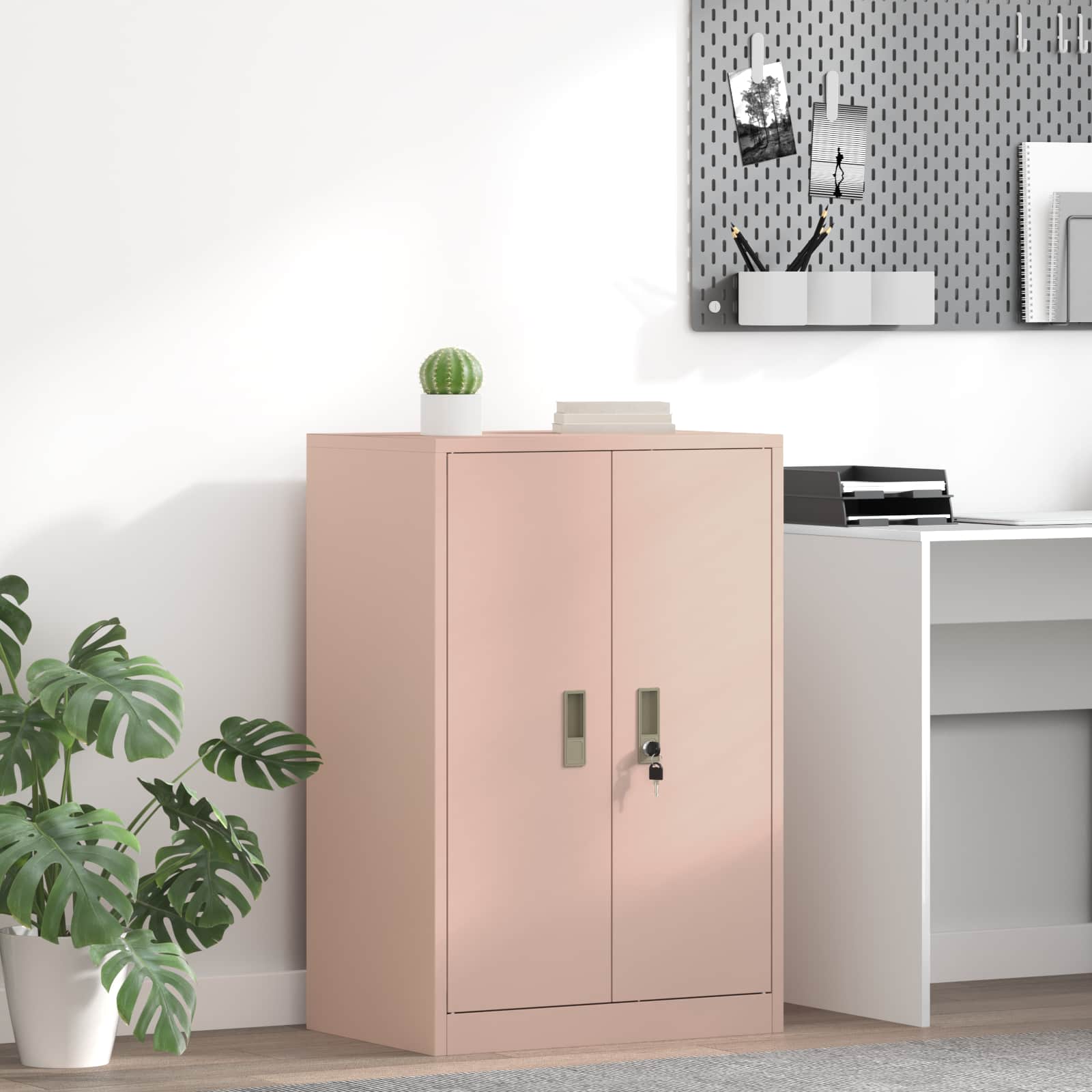 vidaXL Szafka do przechowywania Różowy 60 x 40 x 90 cm Stal
