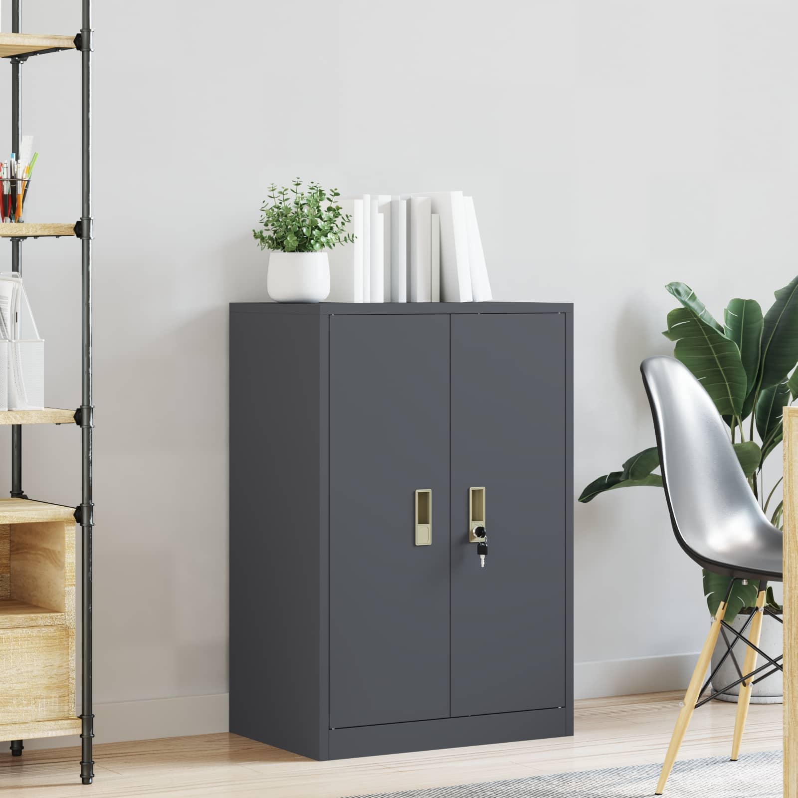 vidaXL Szafka do przechowywania Antracyt 60 x 40 x 90 cm Stal