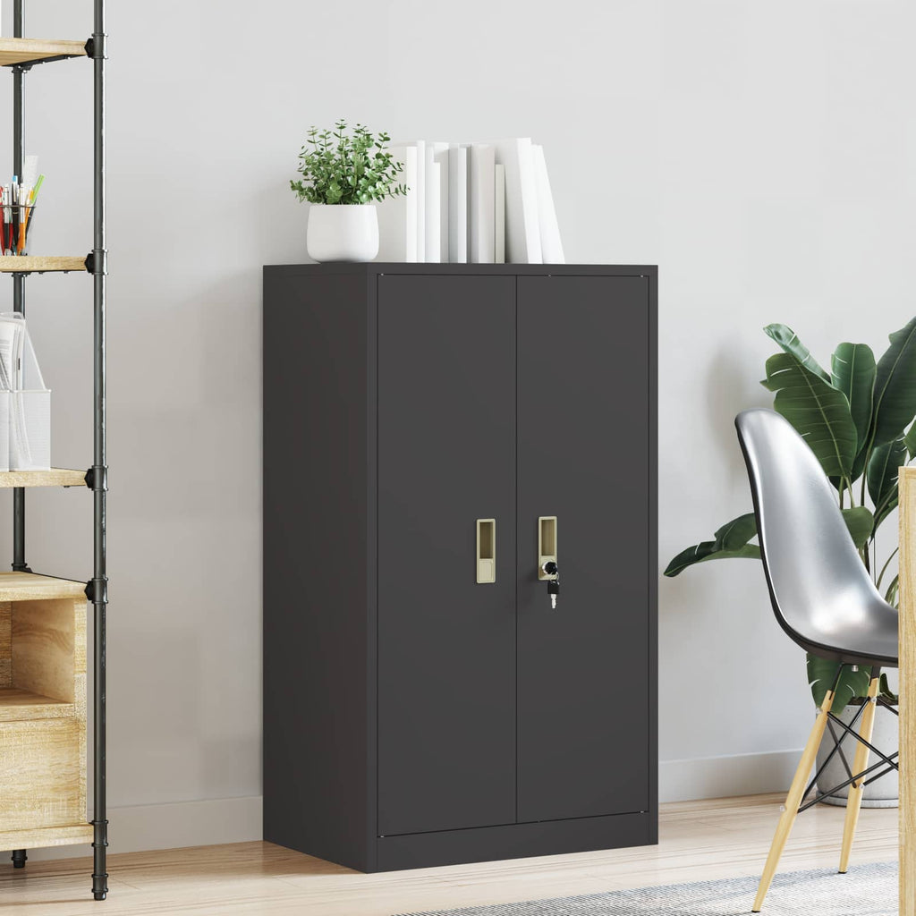 vidaXL Szafka do przechowywania Czarny 60 x 40 x 105 cm Stal
