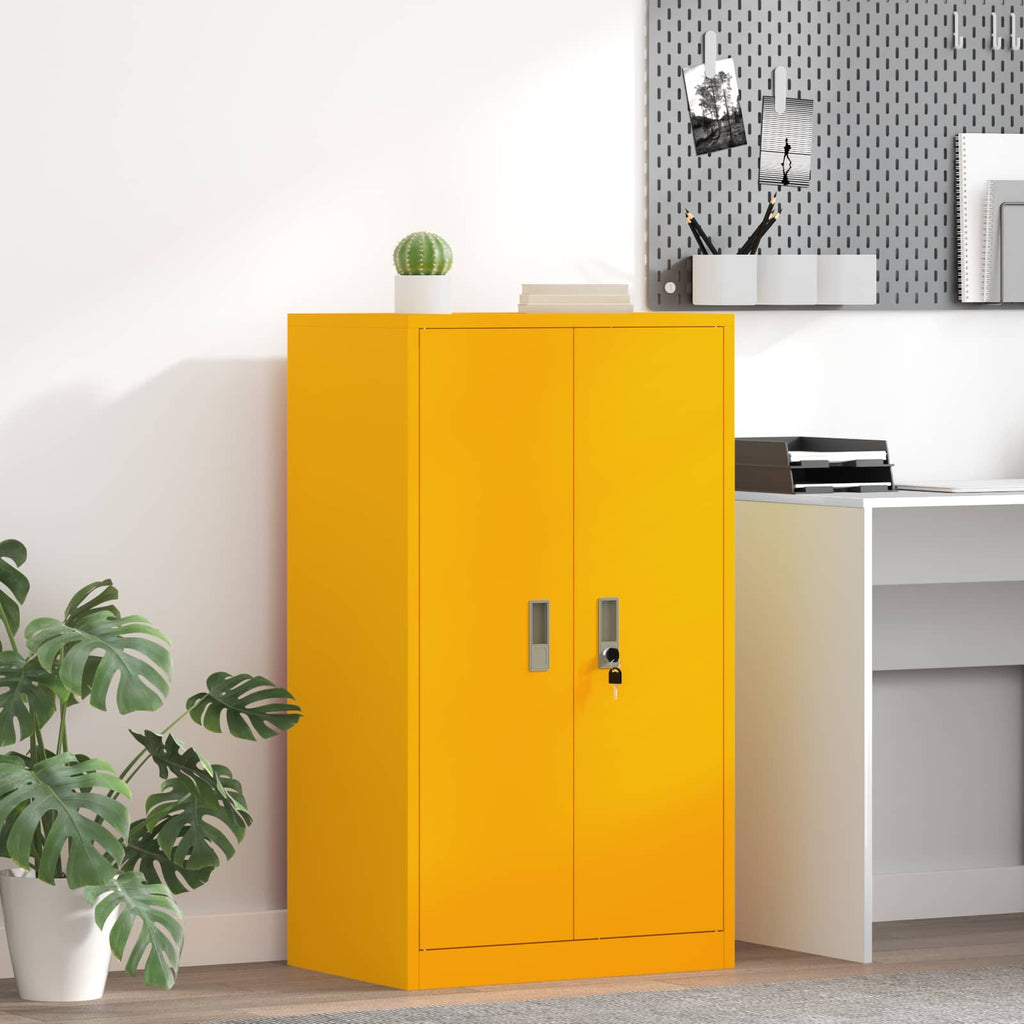 vidaXL Szafka do przechowywania Musztardowy Żółty 60 x 40 x 105 cm