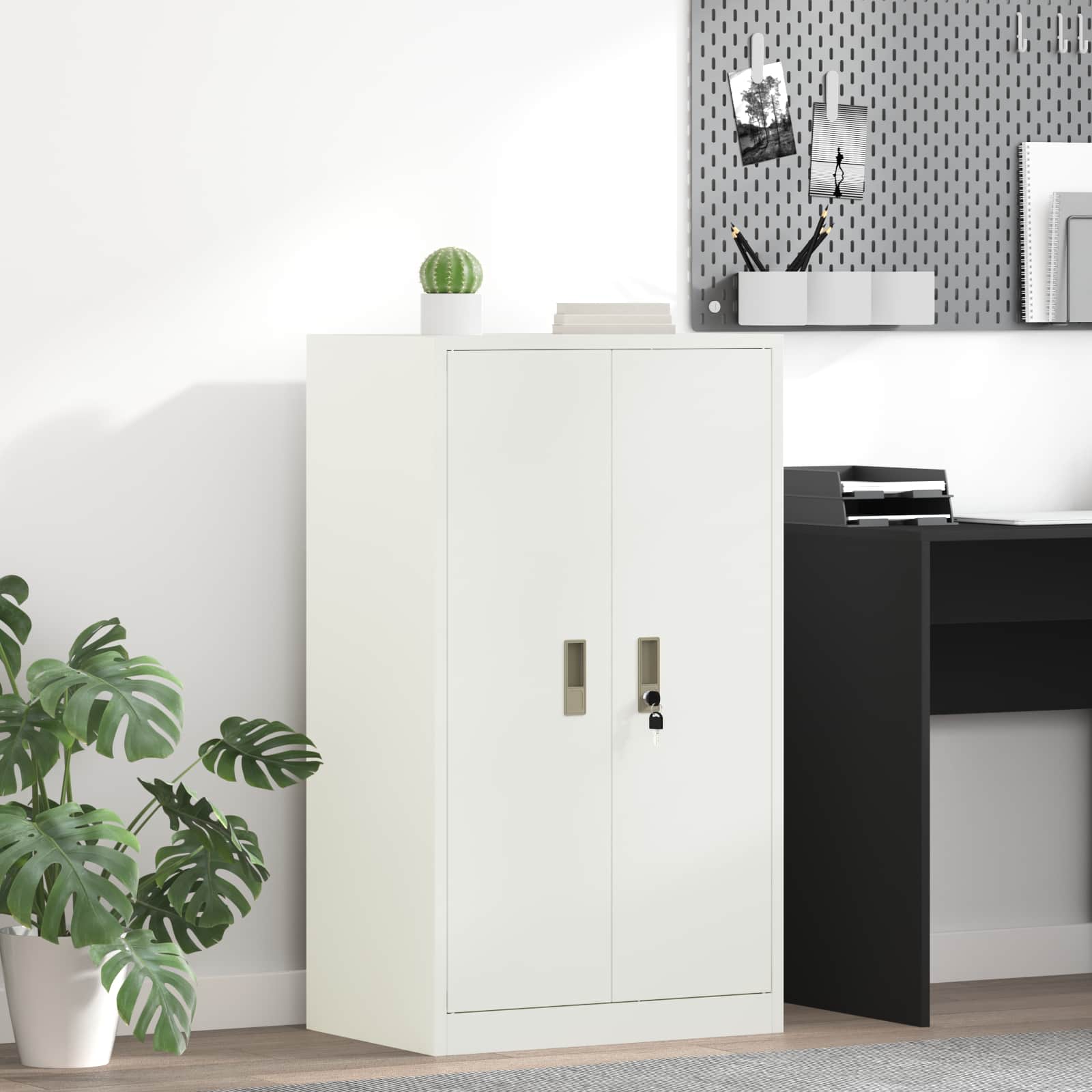 vidaXL Szafka do przechowywania Biały 60 x 40 x 105 cm Stal