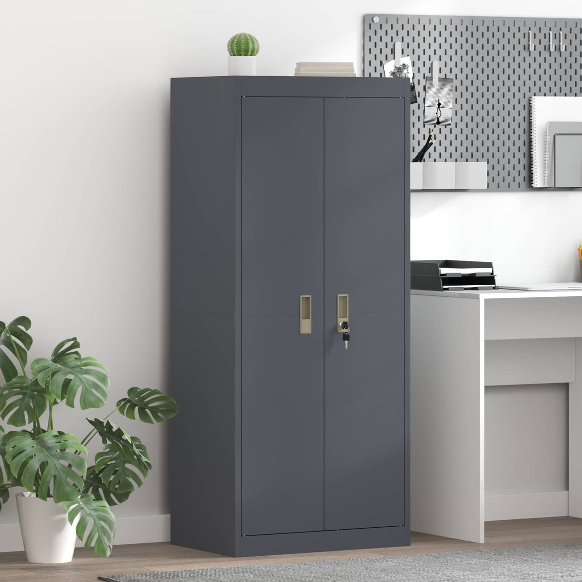 vidaXL Szafka do przechowywania Antracyt 60 x 40 x 140 cm Stal