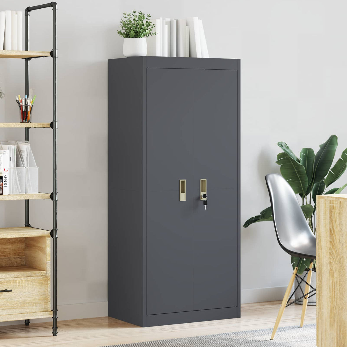 vidaXL Szafka do przechowywania Antracyt 60 x 40 x 140 cm Stal