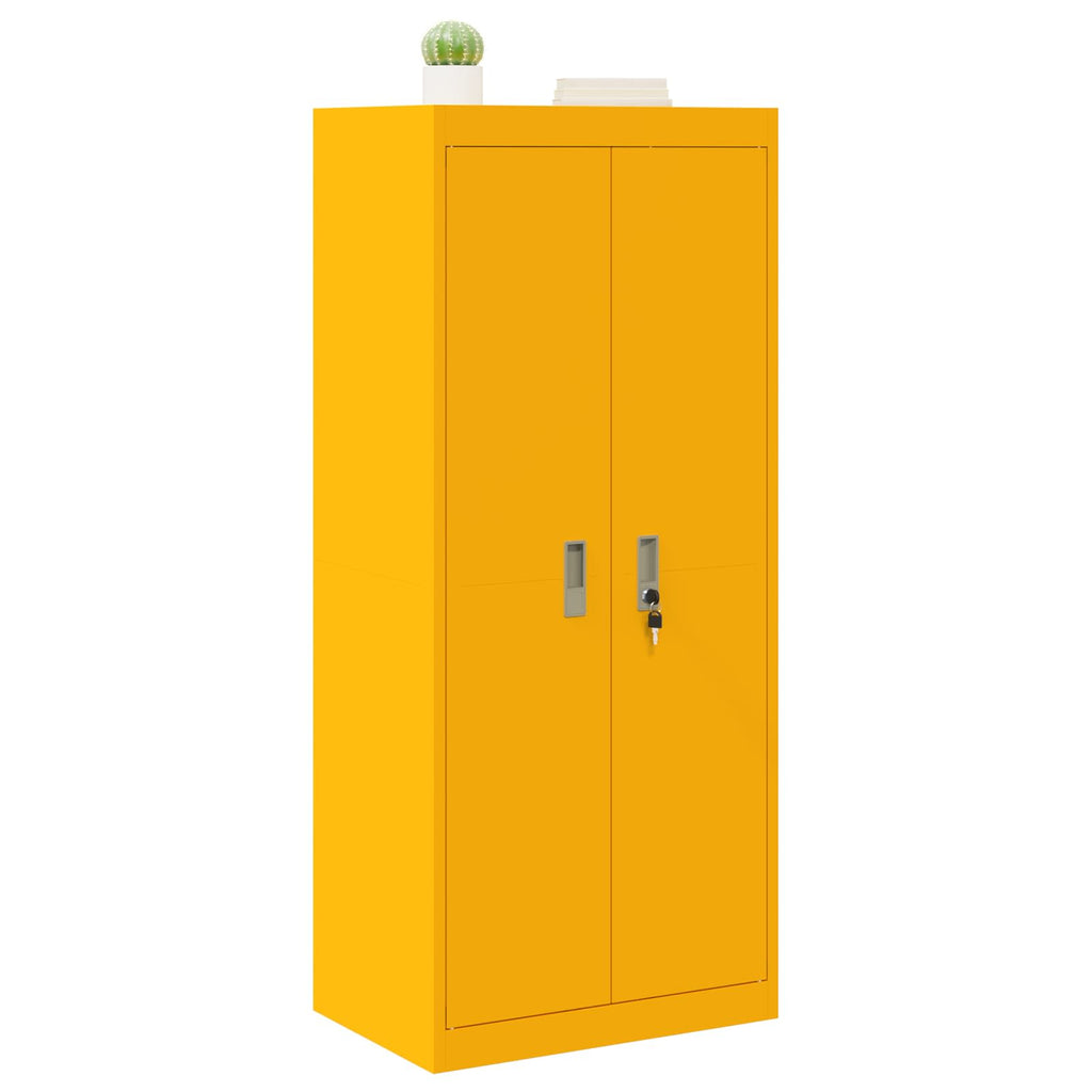vidaXL Szafka do przechowywania Musztardowy Żółty 60 x 40 x 140 cm