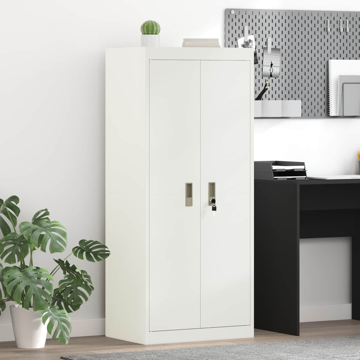 vidaXL Szafka do przechowywania Biały 60 x 40 x 140 cm Stal