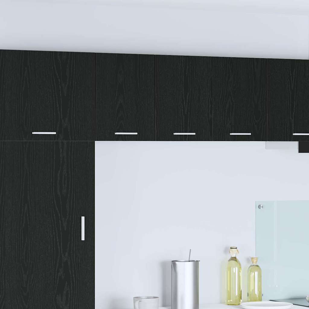 vidaXL Szafka wisząca 2 pcs Czarny Dąb i Biały 30 x 31 x 40 cm