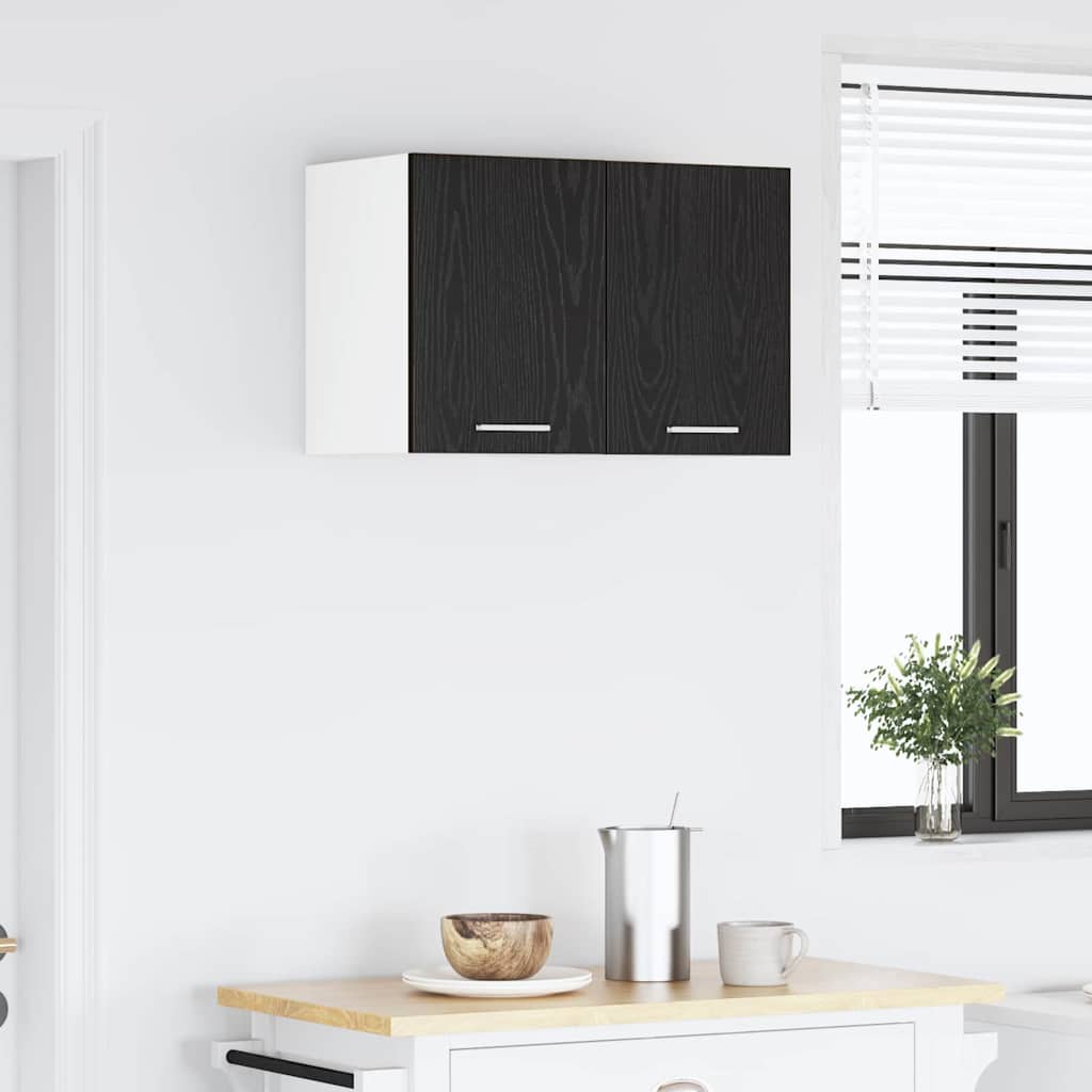 vidaXL Szafka wisząca 2 pcs Czarny Dąb i Biały 30 x 31 x 40 cm