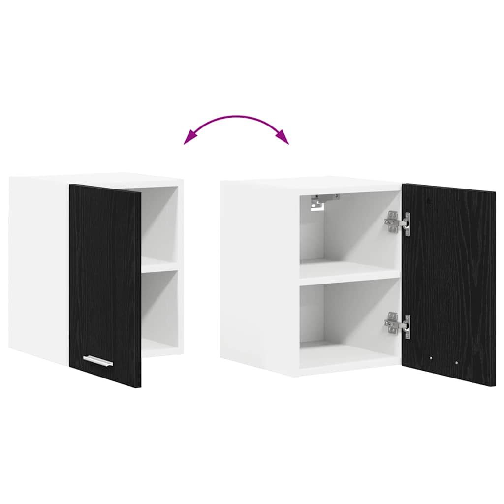 vidaXL Szafka wisząca 2 pcs Czarny Dąb i Biały 30 x 31 x 40 cm