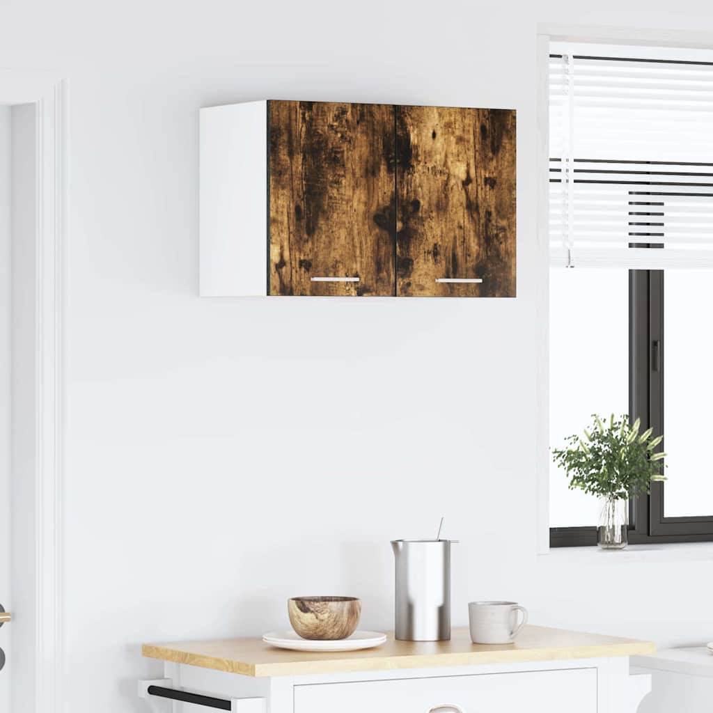 vidaXL Szafka wisząca 2 pcs Wędzony dąb i biały 30 x 31 x 40 cm