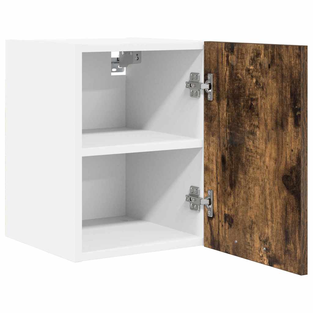 vidaXL Szafka wisząca 2 pcs Wędzony dąb i biały 30 x 31 x 40 cm