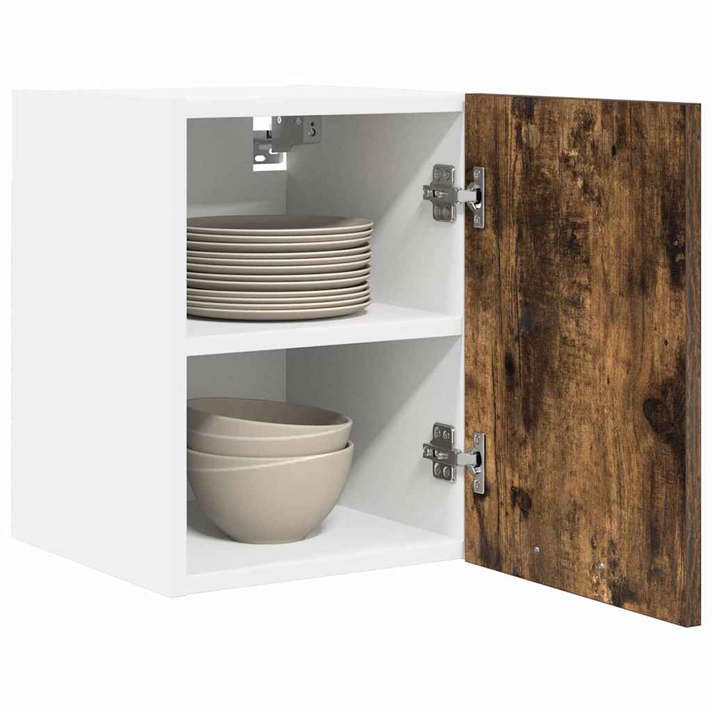 vidaXL Szafka wisząca 2 pcs Wędzony dąb i biały 30 x 31 x 40 cm