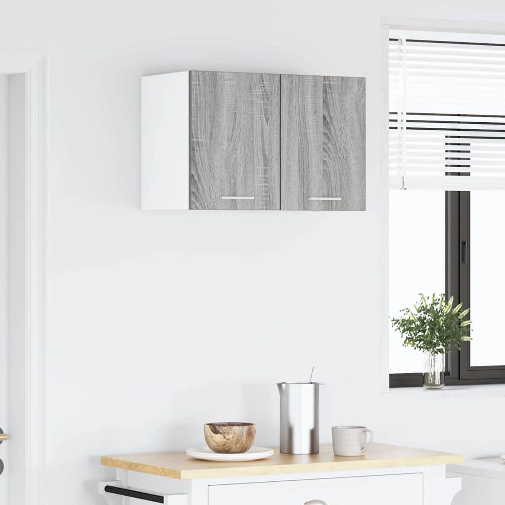 vidaXL Szafka wisząca 2 pcs Szary Sonoma i Biały 30 x 31 x 40 cm