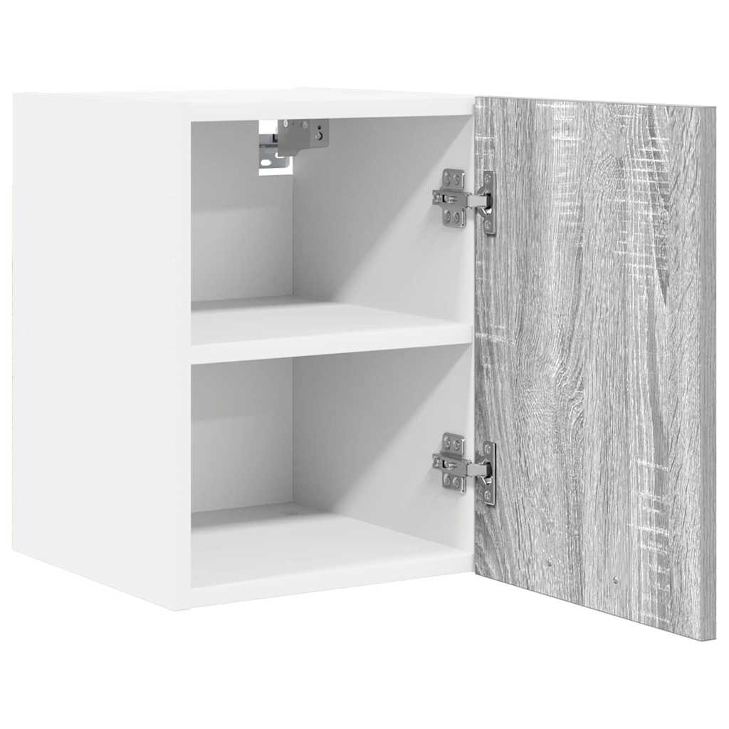vidaXL Szafka wisząca 2 pcs Szary Sonoma i Biały 30 x 31 x 40 cm
