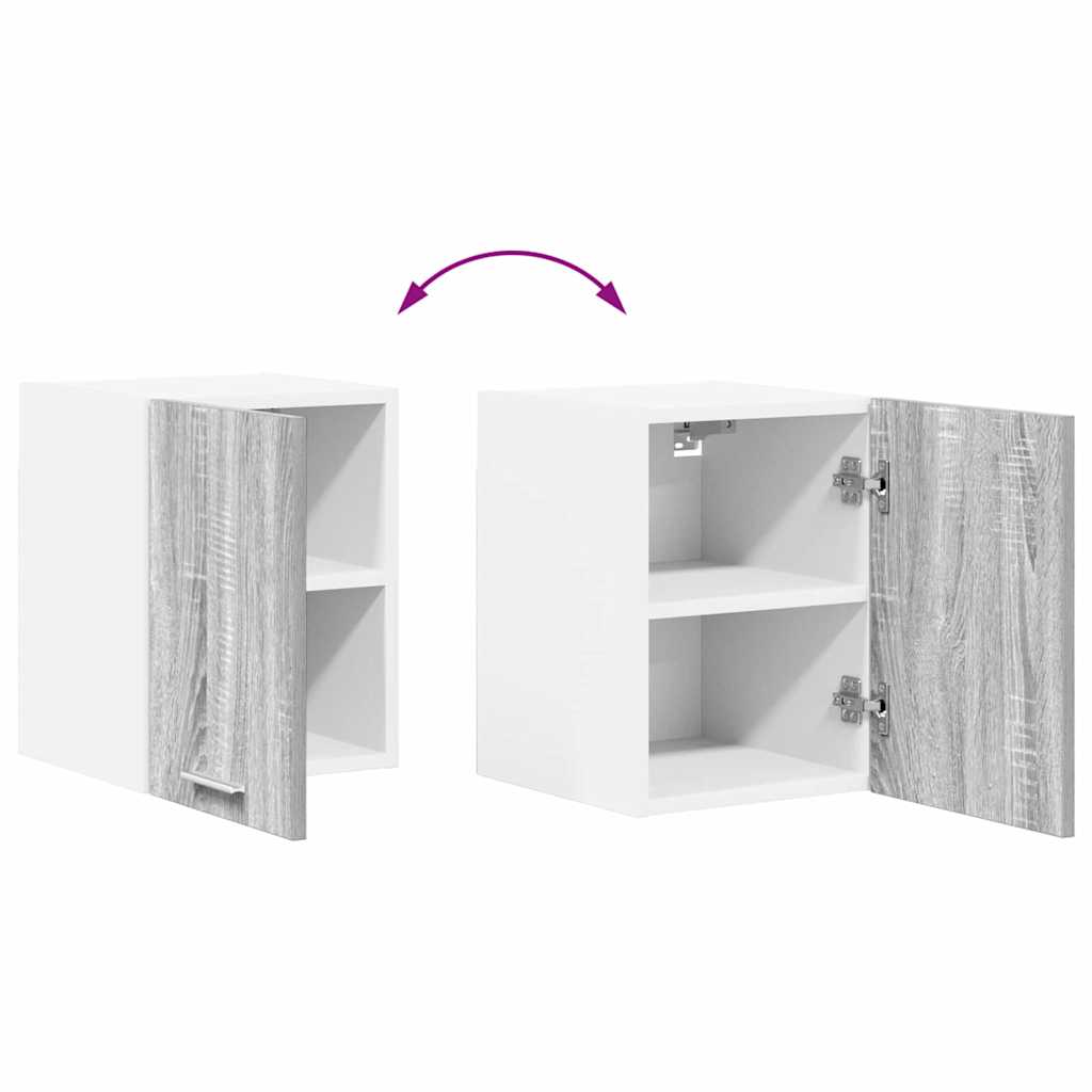 vidaXL Szafka wisząca 2 pcs Szary Sonoma i Biały 30 x 31 x 40 cm