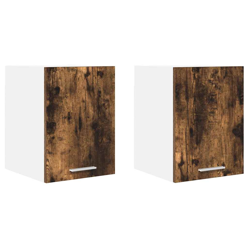 vidaXL Szafka wisząca 2 pcs Stare Drewno i Biały 30 x 31 x 40 cm