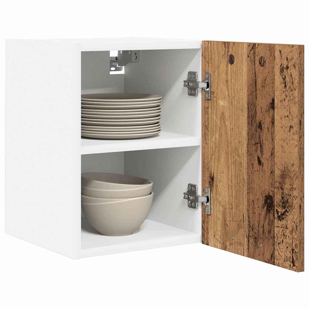 vidaXL Szafka wisząca 2 pcs Stare Drewno i Biały 30 x 31 x 40 cm