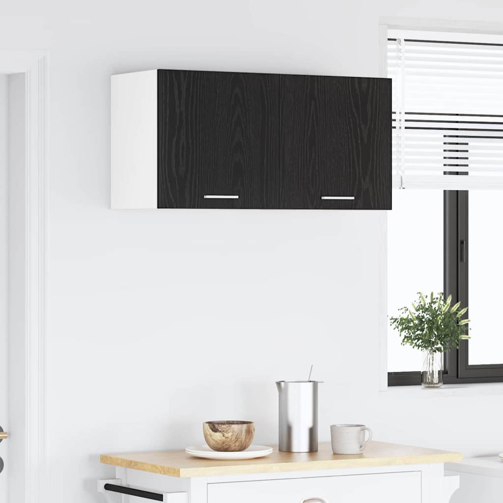 vidaXL Szafka wisząca 2 pcs Czarny Dąb i Biały 40 x 31 x 40 cm