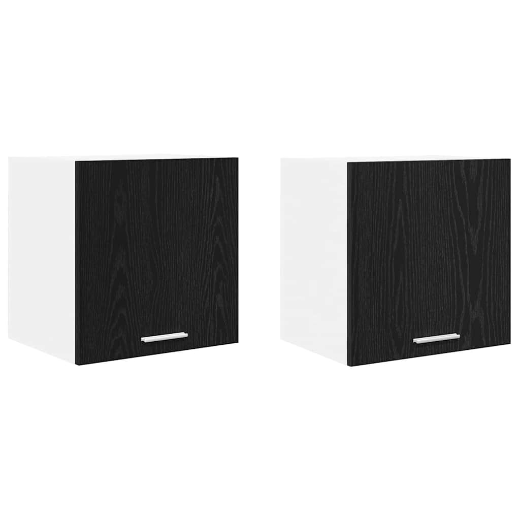 vidaXL Szafka wisząca 2 pcs Czarny Dąb i Biały 40 x 31 x 40 cm