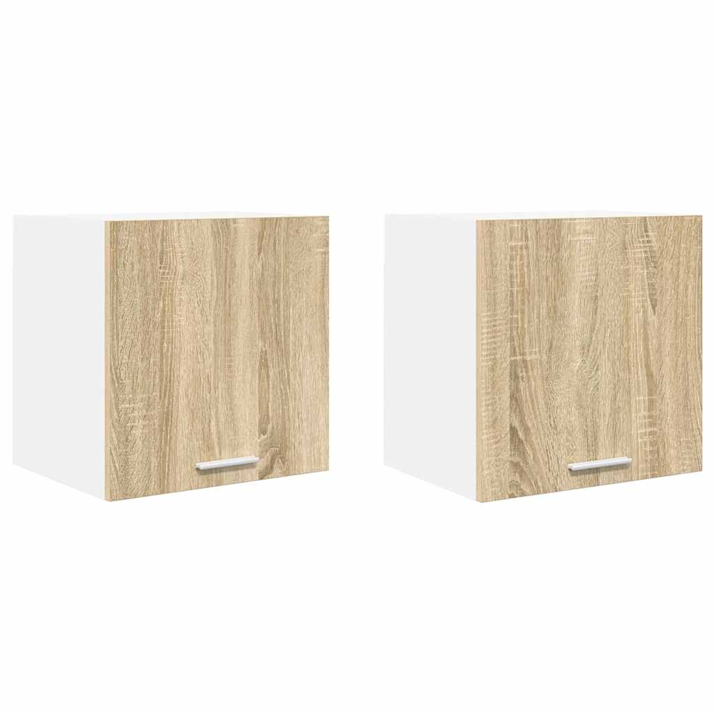 vidaXL Szafka wisząca Riga 2 pcs Dąb Sonoma i Biały 40 x 31 x 40 cm