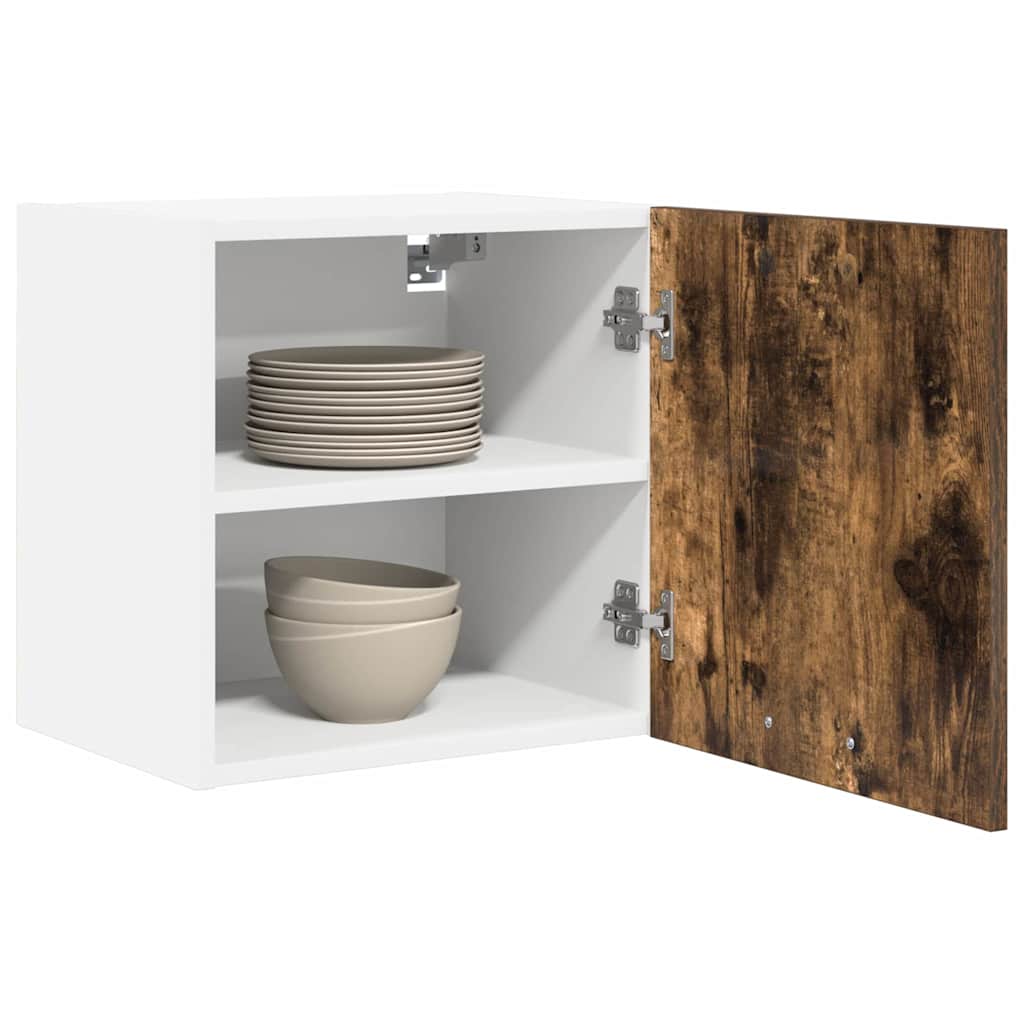 vidaXL Szafka wisząca 2 pcs Wędzony dąb i biały 40 x 31 x 40 cm