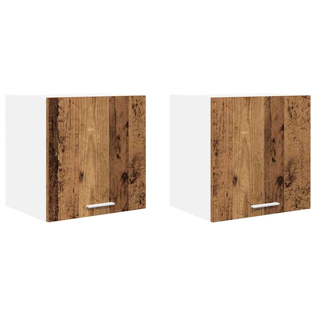 vidaXL Szafka wisząca 2 pcs Stare Drewno i Biały 40 x 31 x 40 cm
