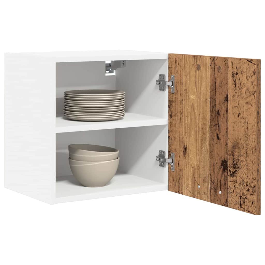 vidaXL Szafka wisząca 2 pcs Stare Drewno i Biały 40 x 31 x 40 cm