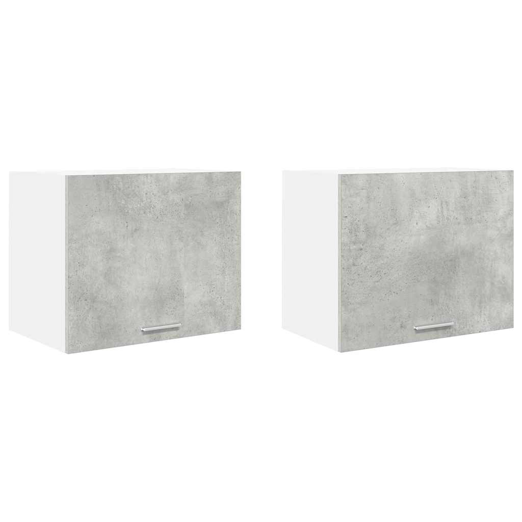 vidaXL Szafka wisząca 2 pcs Betonowa szarość i biel 50 x 31 x 40 cm