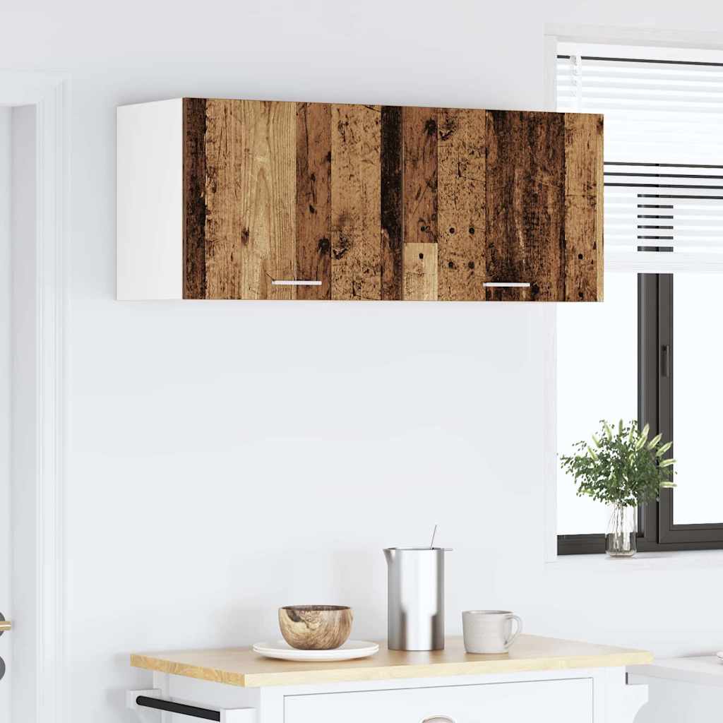 vidaXL Szafka wisząca 2 pcs Stare Drewno i Biały 50 x 31 x 40 cm
