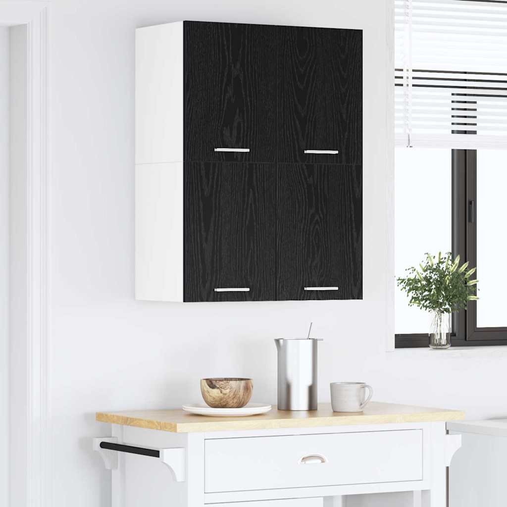 vidaXL Szafka wisząca Czarny Dąb i Biały 60 x 31 x 40 cm