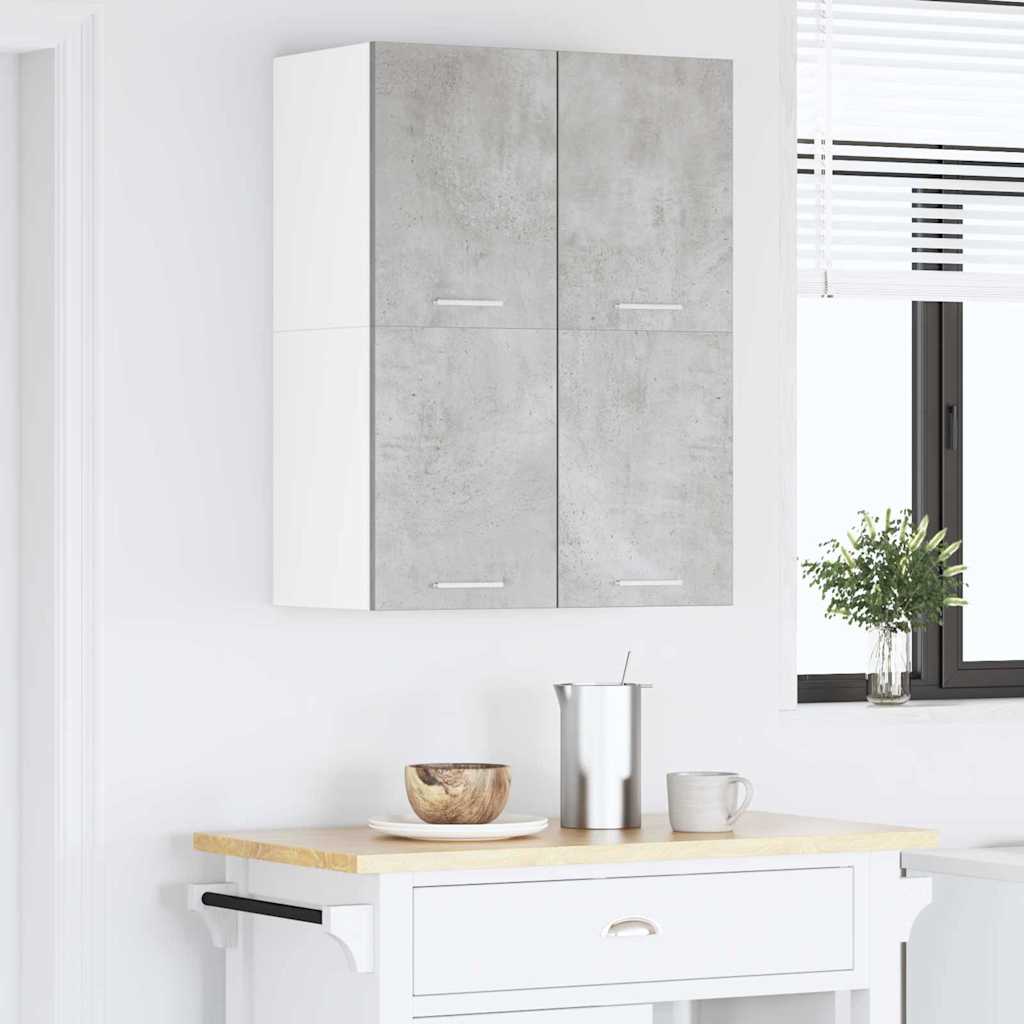 vidaXL Szafka wisząca Betonowa szarość i biel 60 x 31 x 40 cm