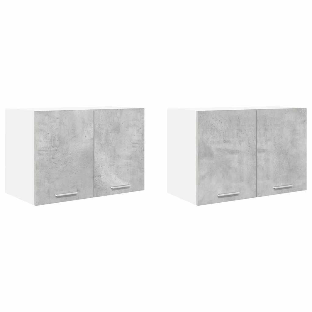 vidaXL Szafka wisząca 2 pcs Betonowa szarość i biel 60 x 31 x 40 cm