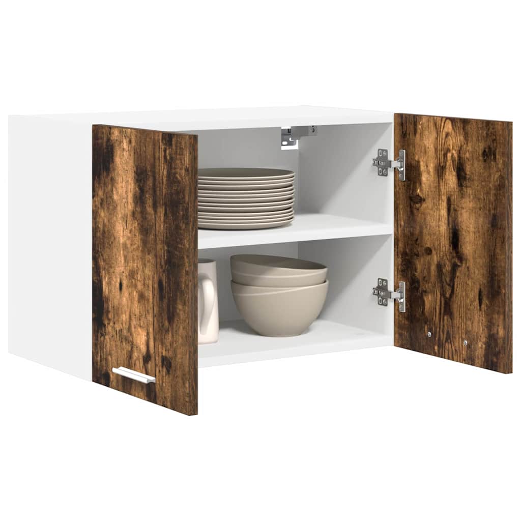 vidaXL Szafka wisząca 2 pcs Wędzony dąb i biały 60 x 31 x 40 cm
