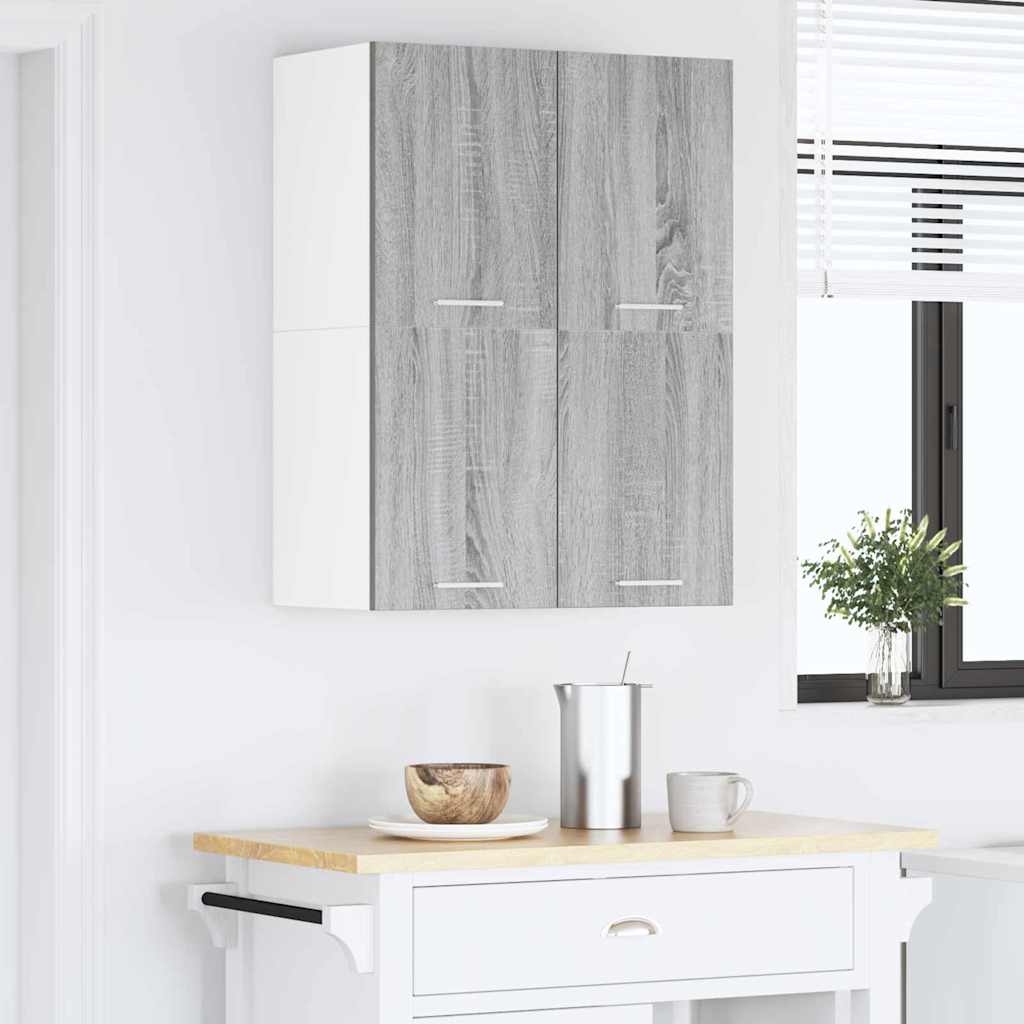vidaXL Szafka wisząca Szary Sonoma i Biały 60 x 31 x 40 cm