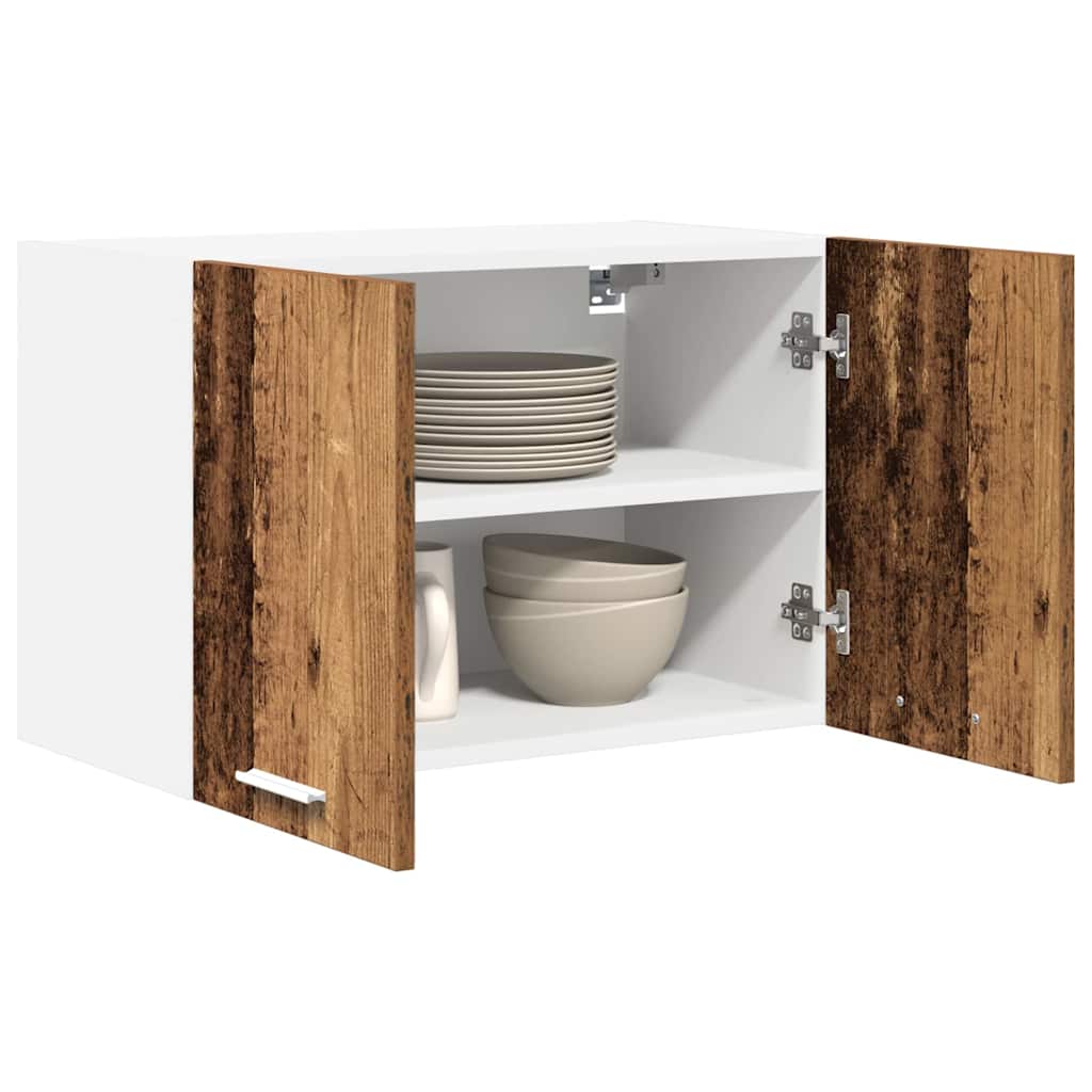 vidaXL Szafka wisząca 2 pcs Stare Drewno i Biały 60 x 31 x 40 cm