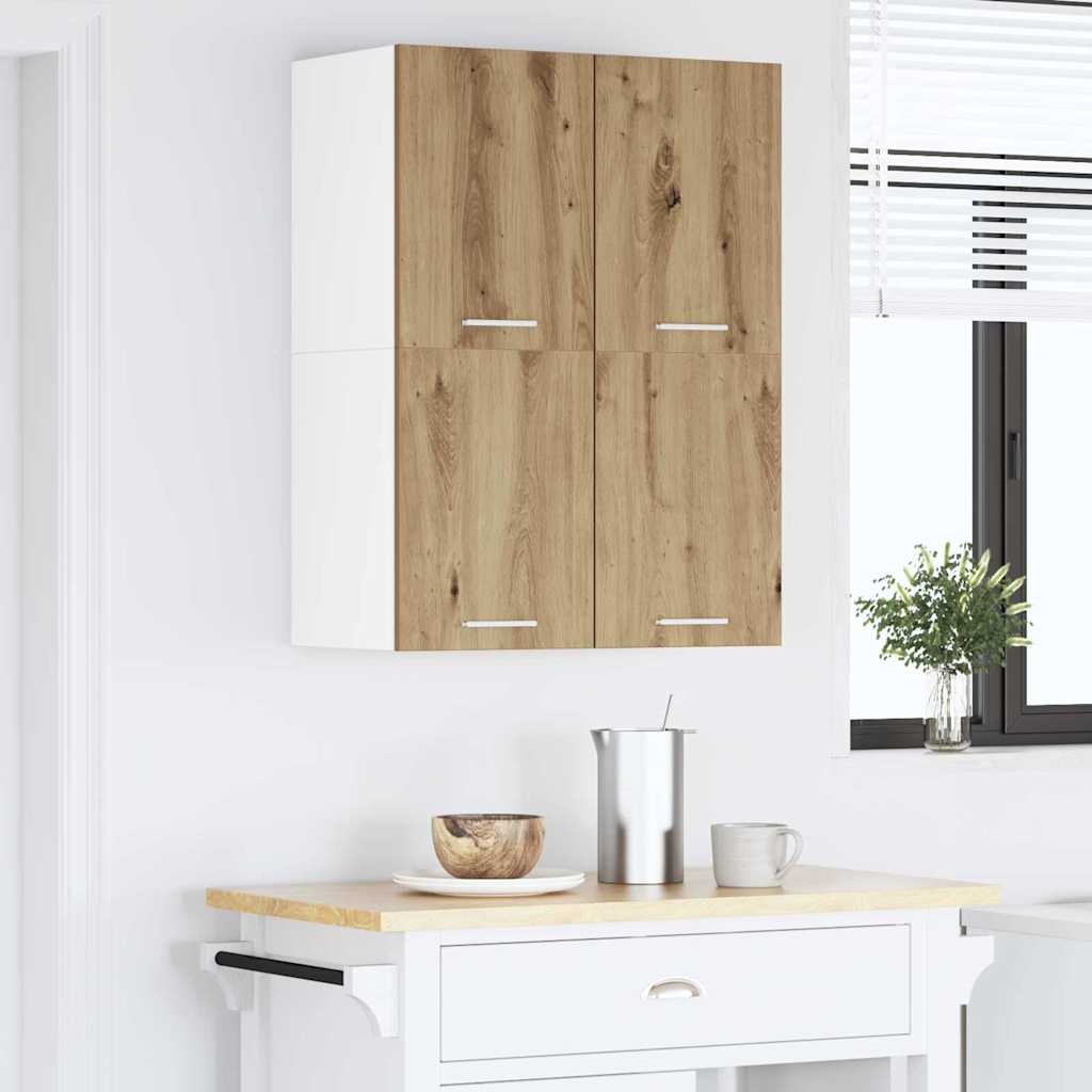 vidaXL Szafka wisząca Dąb rzemieślniczy i biały 60 x 31 x 40 cm