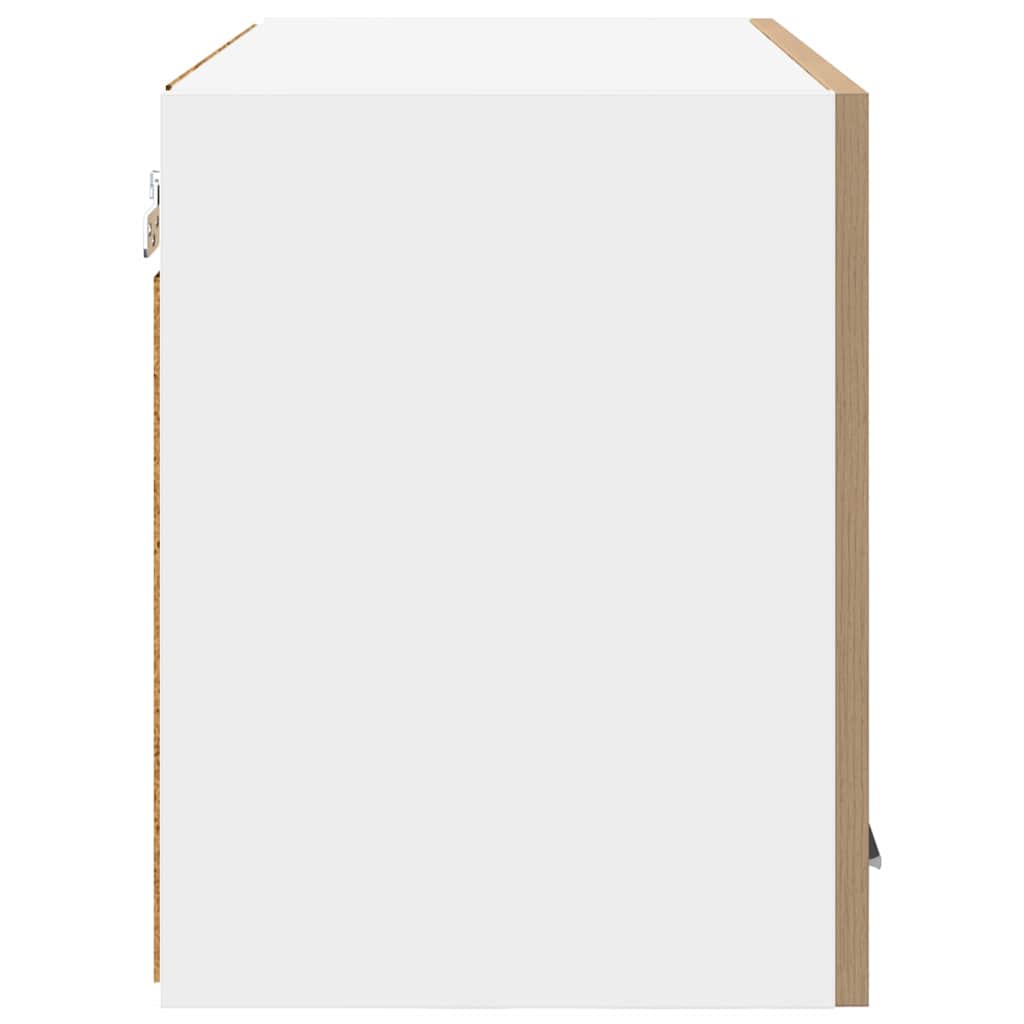 vidaXL Szafka wisząca Dąb rzemieślniczy i biały 60 x 31 x 40 cm