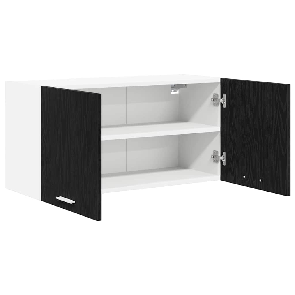 vidaXL Szafka wisząca z przechowywaniem Czarny Dąb 80 x 31 x 40 cm