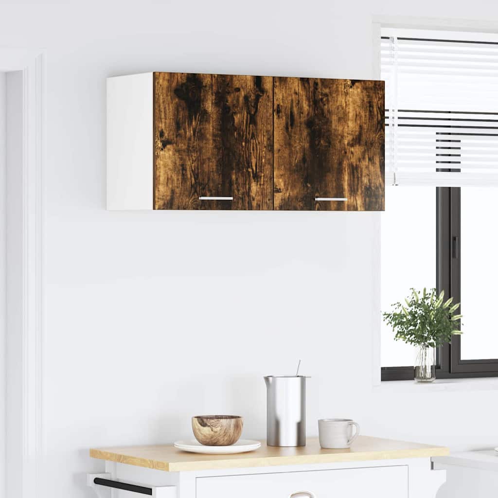 vidaXL Szafka wisząca z przechowywaniem Dąb wędzony 80 x 31 x 40 cm