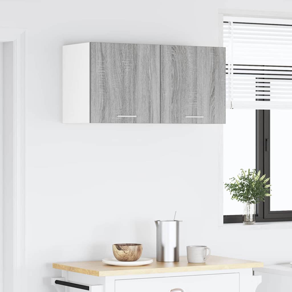 vidaXL Szafka wisząca z przechowywaniem Szary Sonoma 80 x 31 x 40 cm