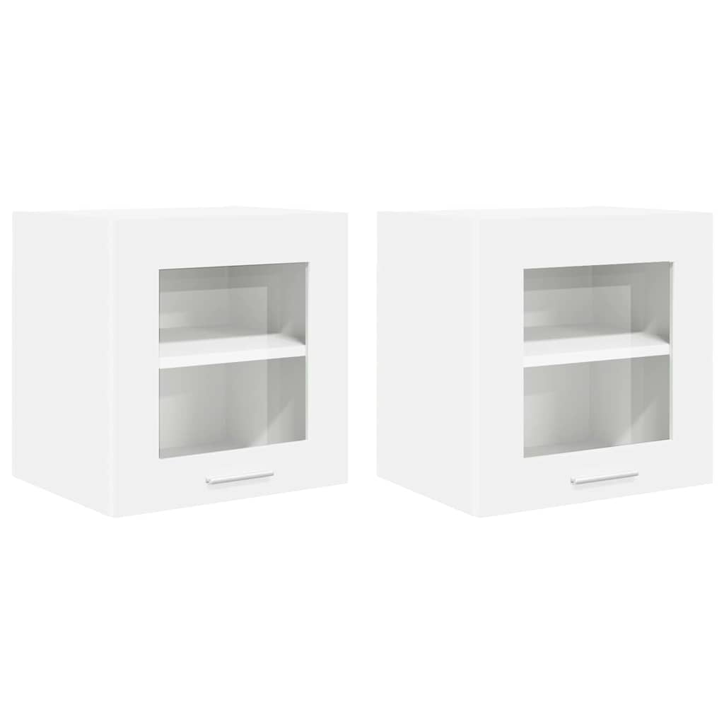 vidaXL Szafka wisząca z przechowywaniem 2 pcs Biały 40 x 31 x 40 cm