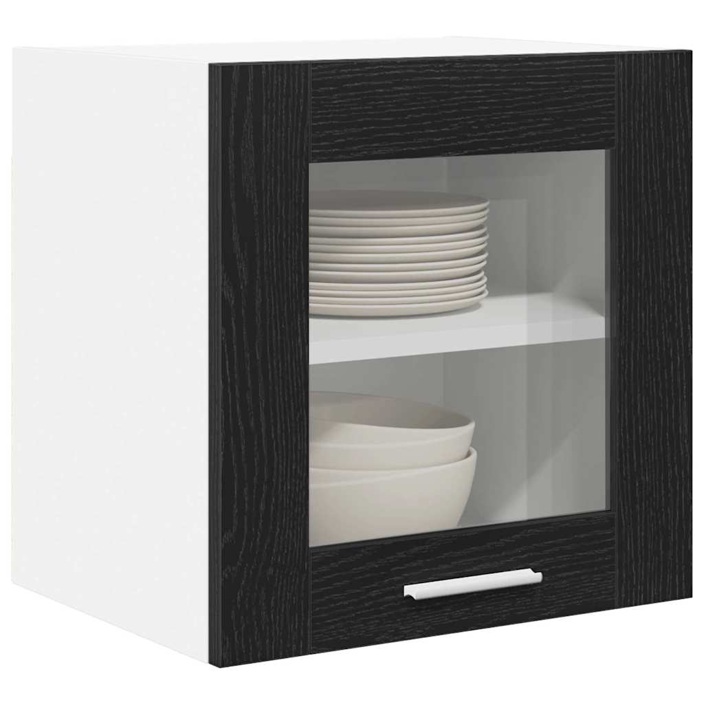 vidaXL Szafka wisząca z drzwiami 2 pcs Czarny Dąb 40 x 31 x 40 cm